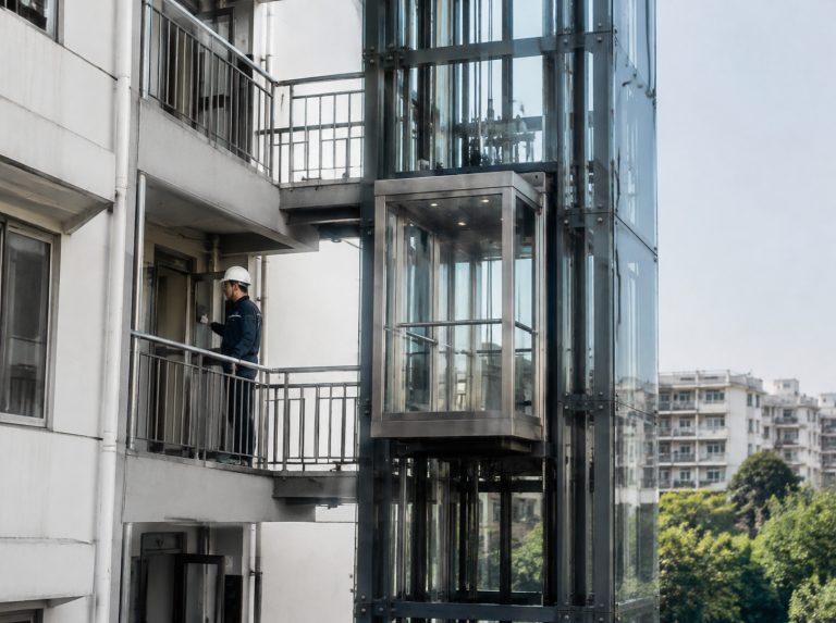 商洛旧楼加建观光电梯